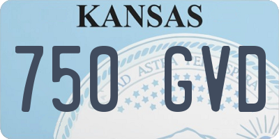 KS license plate 750GVD