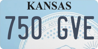 KS license plate 750GVE