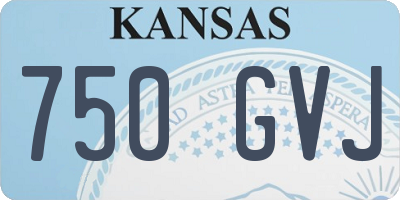 KS license plate 750GVJ
