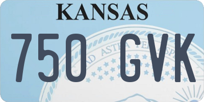 KS license plate 750GVK