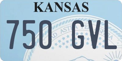 KS license plate 750GVL
