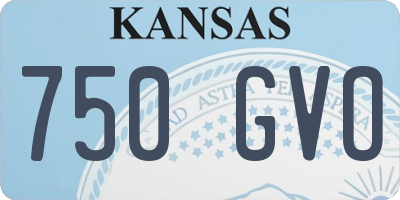 KS license plate 750GVO