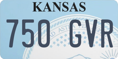 KS license plate 750GVR