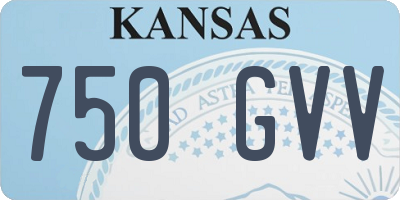 KS license plate 750GVV