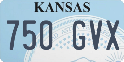 KS license plate 750GVX