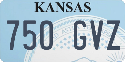 KS license plate 750GVZ