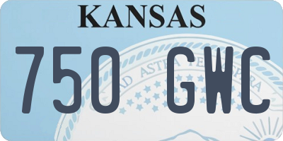 KS license plate 750GWC