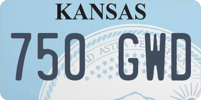 KS license plate 750GWD