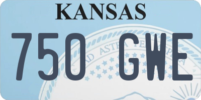 KS license plate 750GWE