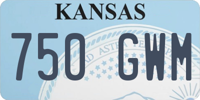 KS license plate 750GWM