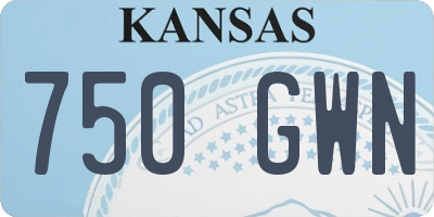 KS license plate 750GWN