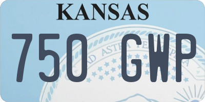 KS license plate 750GWP