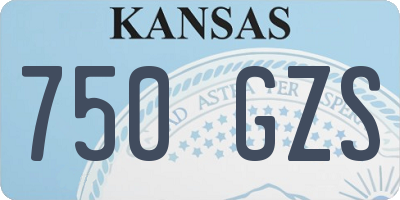 KS license plate 750GZS