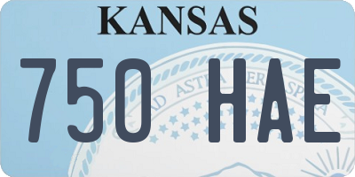 KS license plate 750HAE