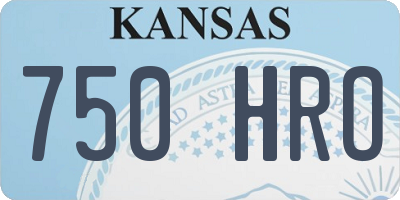 KS license plate 750HRO