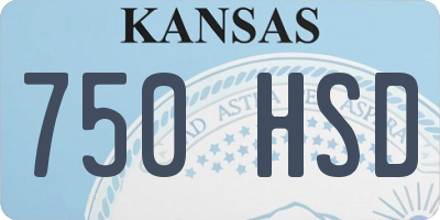 KS license plate 750HSD