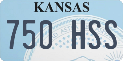 KS license plate 750HSS