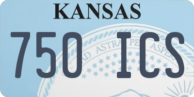 KS license plate 750ICS