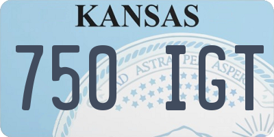 KS license plate 750IGT