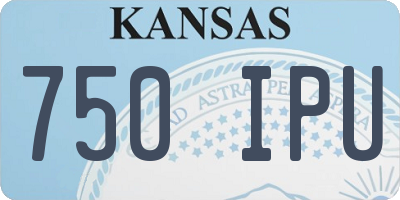 KS license plate 750IPU