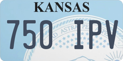 KS license plate 750IPV