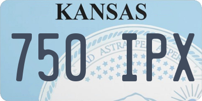 KS license plate 750IPX