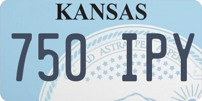 KS license plate 750IPY