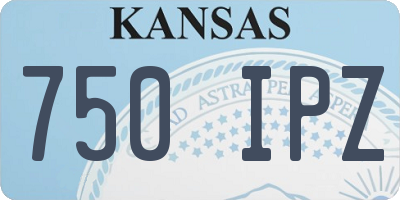 KS license plate 750IPZ