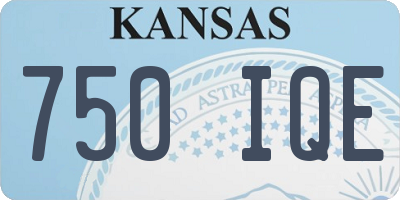 KS license plate 750IQE
