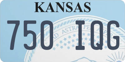 KS license plate 750IQG