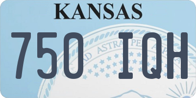 KS license plate 750IQH