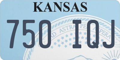 KS license plate 750IQJ