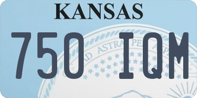 KS license plate 750IQM