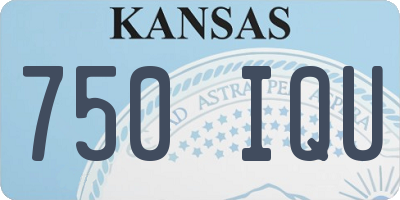 KS license plate 750IQU