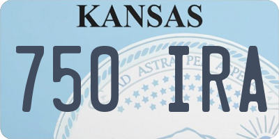 KS license plate 750IRA