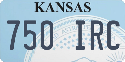 KS license plate 750IRC