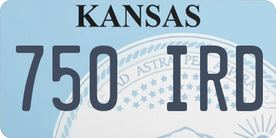 KS license plate 750IRD