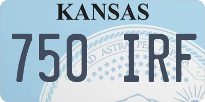 KS license plate 750IRF