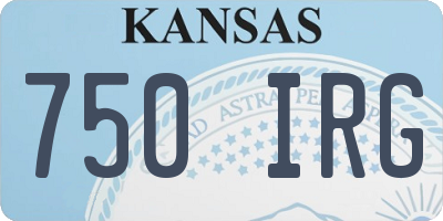 KS license plate 750IRG