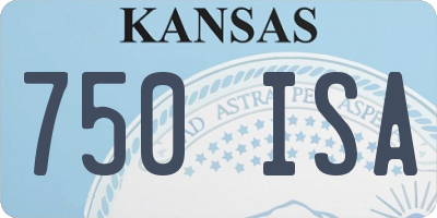 KS license plate 750ISA