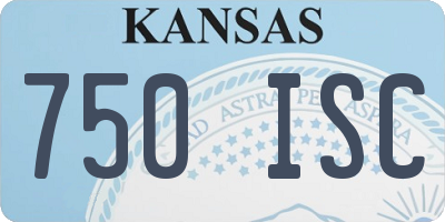 KS license plate 750ISC