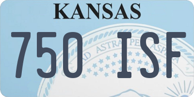 KS license plate 750ISF