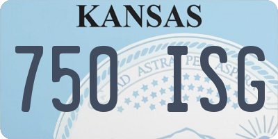 KS license plate 750ISG