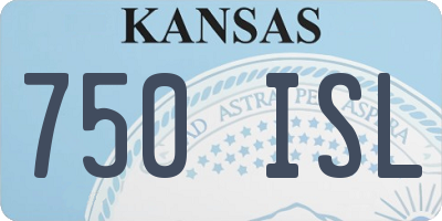 KS license plate 750ISL