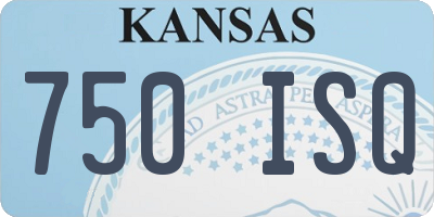 KS license plate 750ISQ