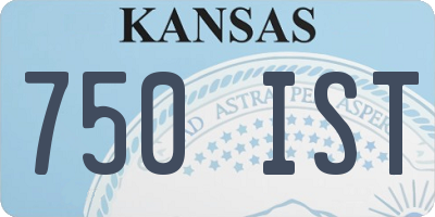 KS license plate 750IST