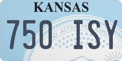 KS license plate 750ISY