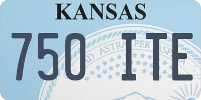 KS license plate 750ITE