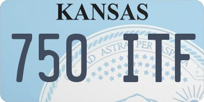 KS license plate 750ITF