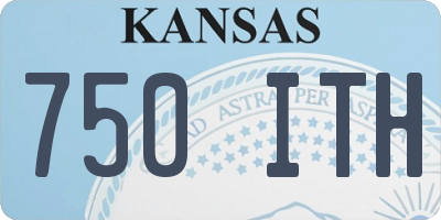 KS license plate 750ITH
